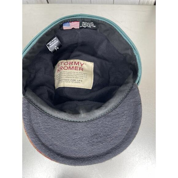 Stormy Kromer The Original Cap Size 7 1/4 Wool Blend Winter Hat Plaid USA Made - Picture 3 of 4